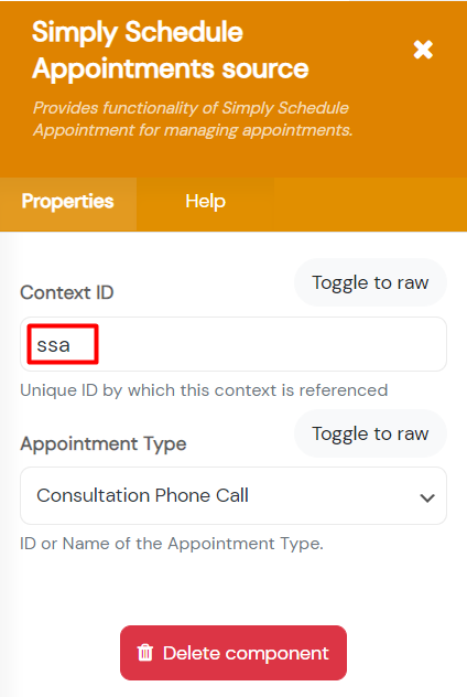 Simply Schedule Appointments WordPress plugin conversational context component